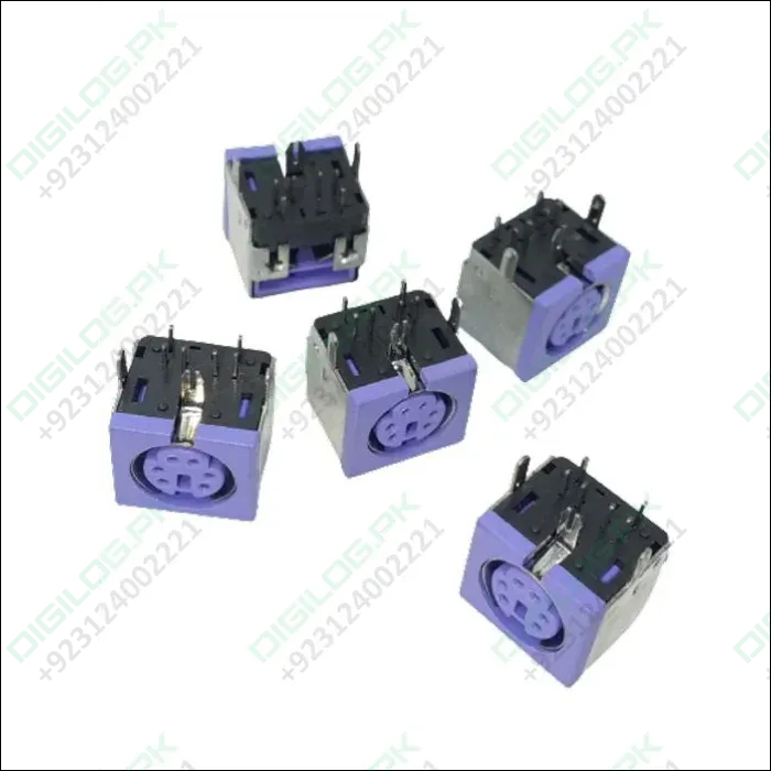 Pcb Mount 6 Pin Mini Din Socket Audio Video Connector