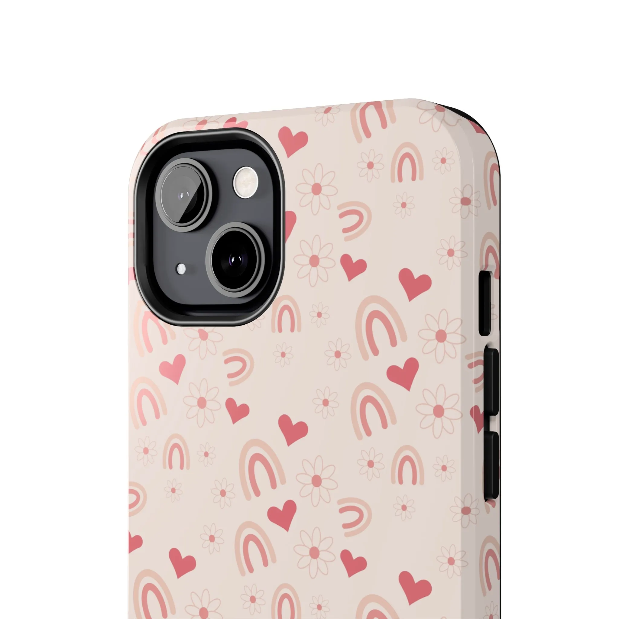 Pink Boho2 Rainbow print Design Tough Phone Case compatible with a large variety of iPhone models, Gift, Phone Case