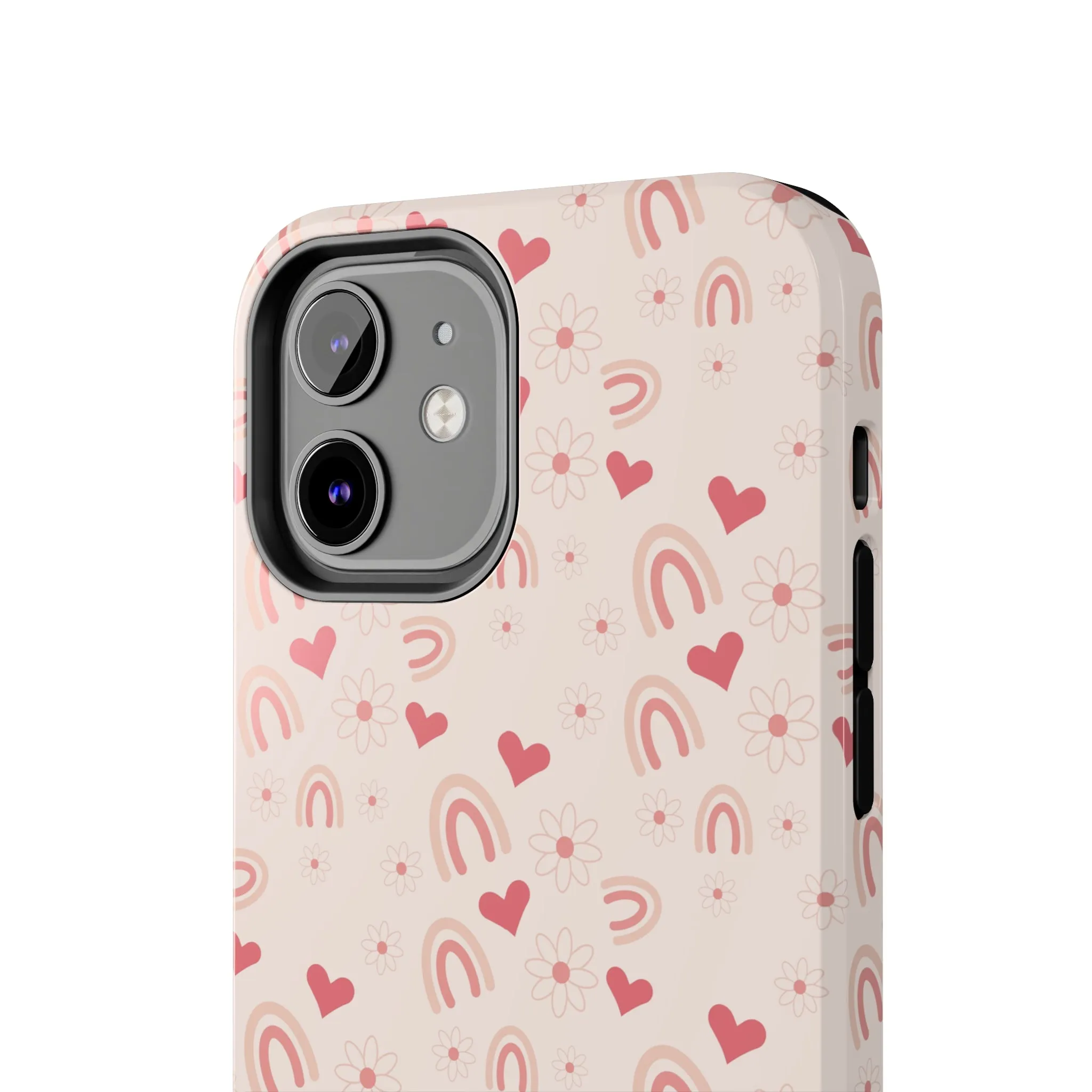 Pink Boho2 Rainbow print Design Tough Phone Case compatible with a large variety of iPhone models, Gift, Phone Case