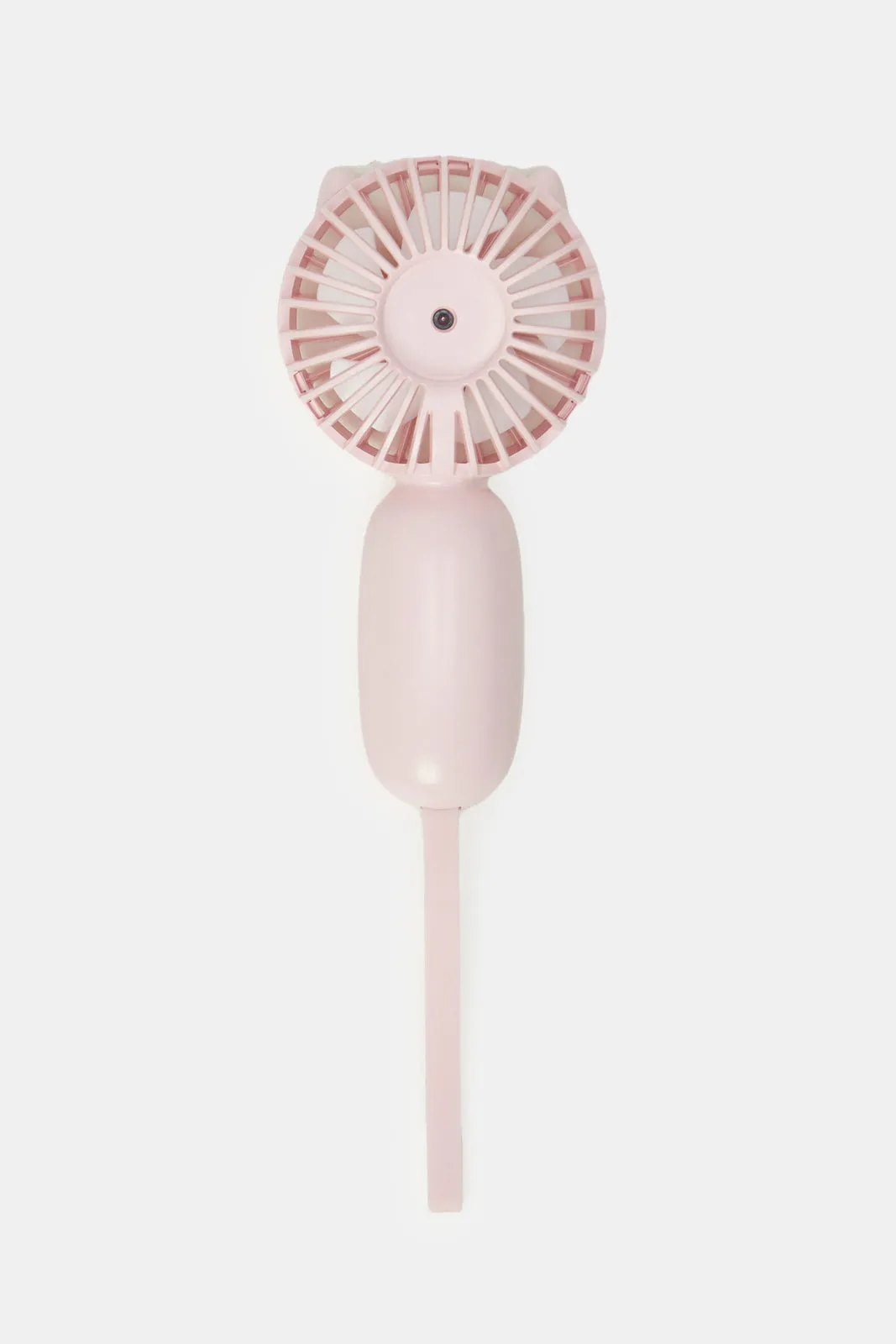 Pink Handheld Cat Ears Fan With Charging Cable