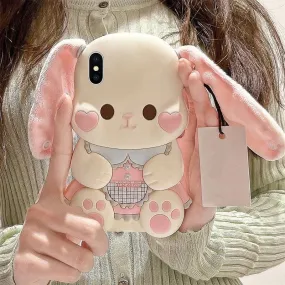 Pink Rabbit iPhone Case