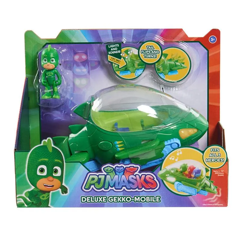 PJ Mask Deluxe Vehicle Gekko Mobile, Toys for Kids, 3 Years and Above, Pre School, Action Figures