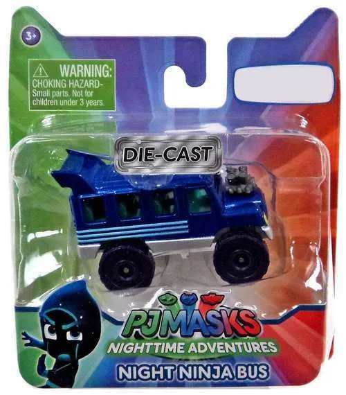 PJ Masks Die-Cast Cars: Cat-Car, Owl Glider Gekko-Mobile, Night Ninja Bus, and Romeo's Lab (1Pcs)