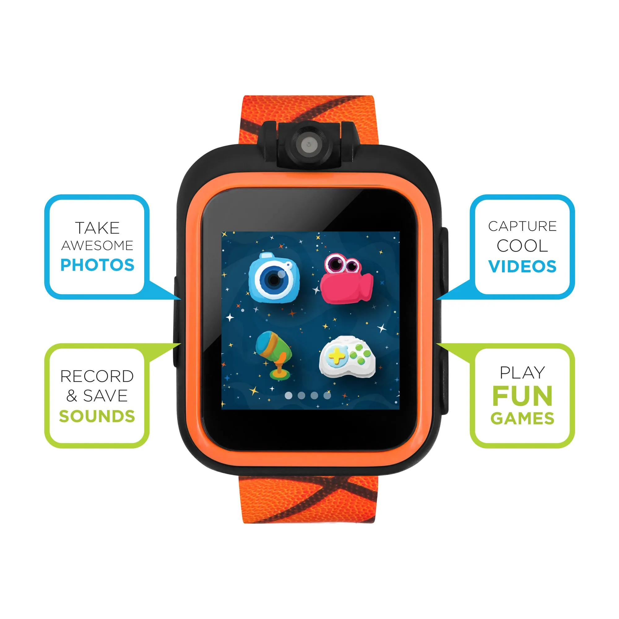 PlayZoom Smartwatch for Kids: Basketball Print