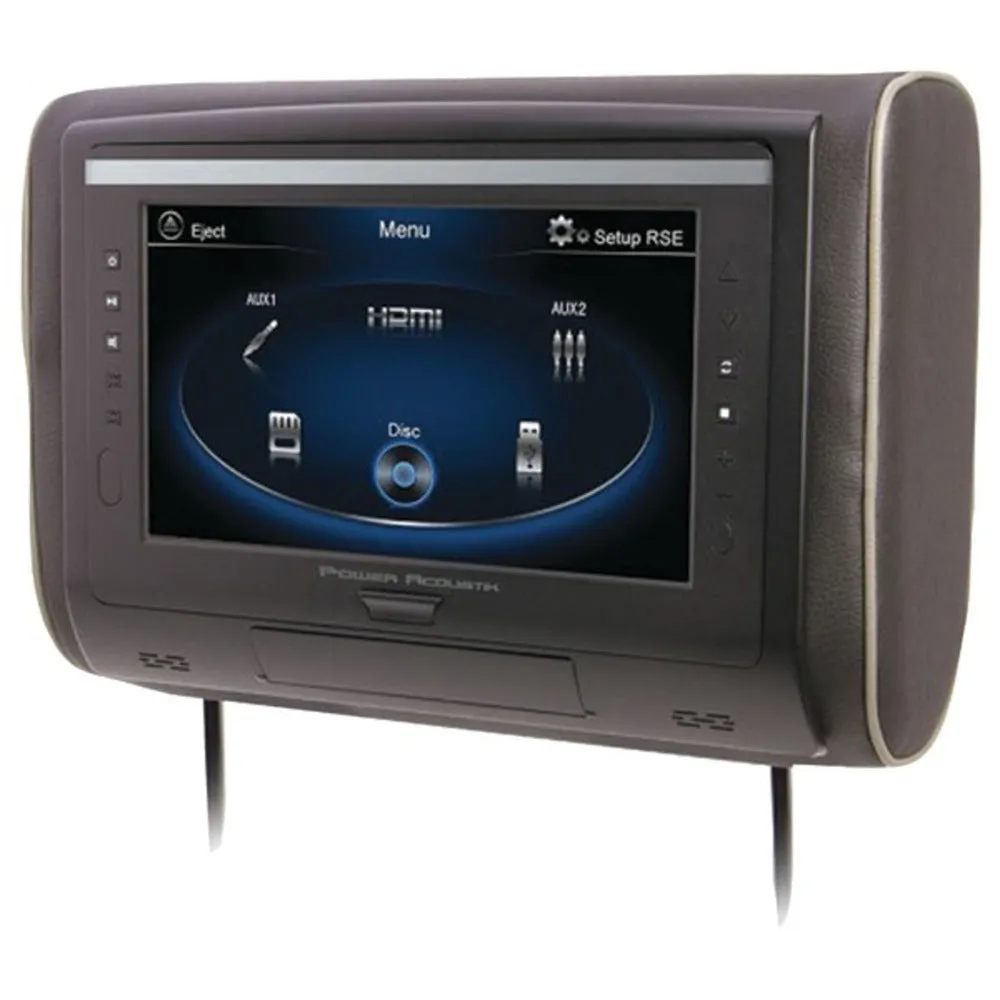 Power Acoustik H-94 9 LCD Universal Headrest with IR & FM Transmitters & 3 Interchangeable Skins (Monitor only)