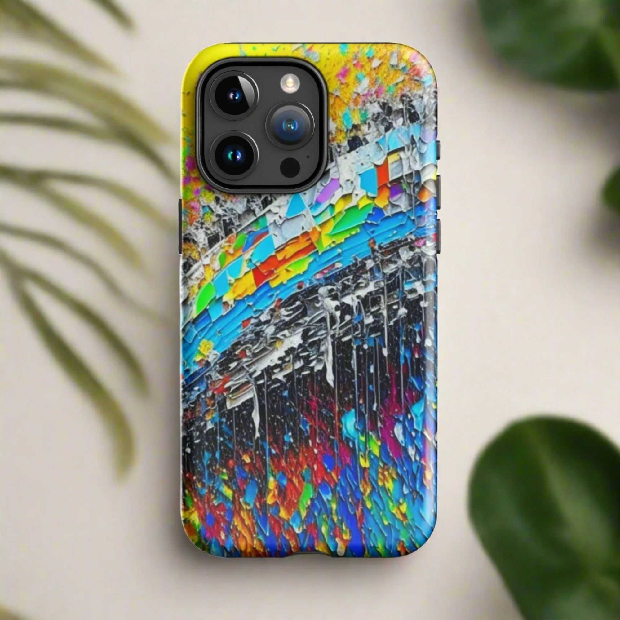 "Color Wave Canvas" Tough Case for iPhone® - Dual Layer Protection