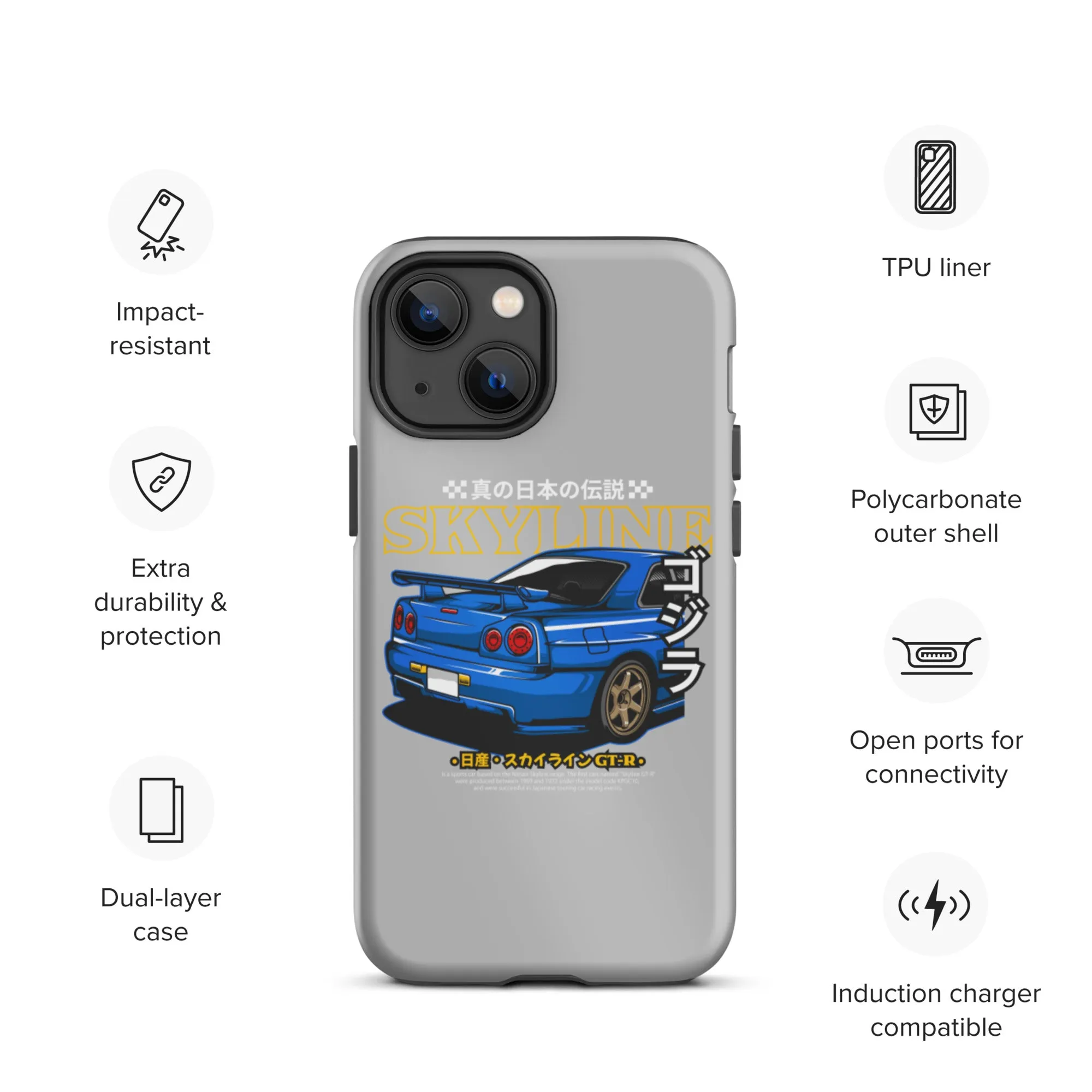 R34 Skyline Artwork Car Culture iPhone Case