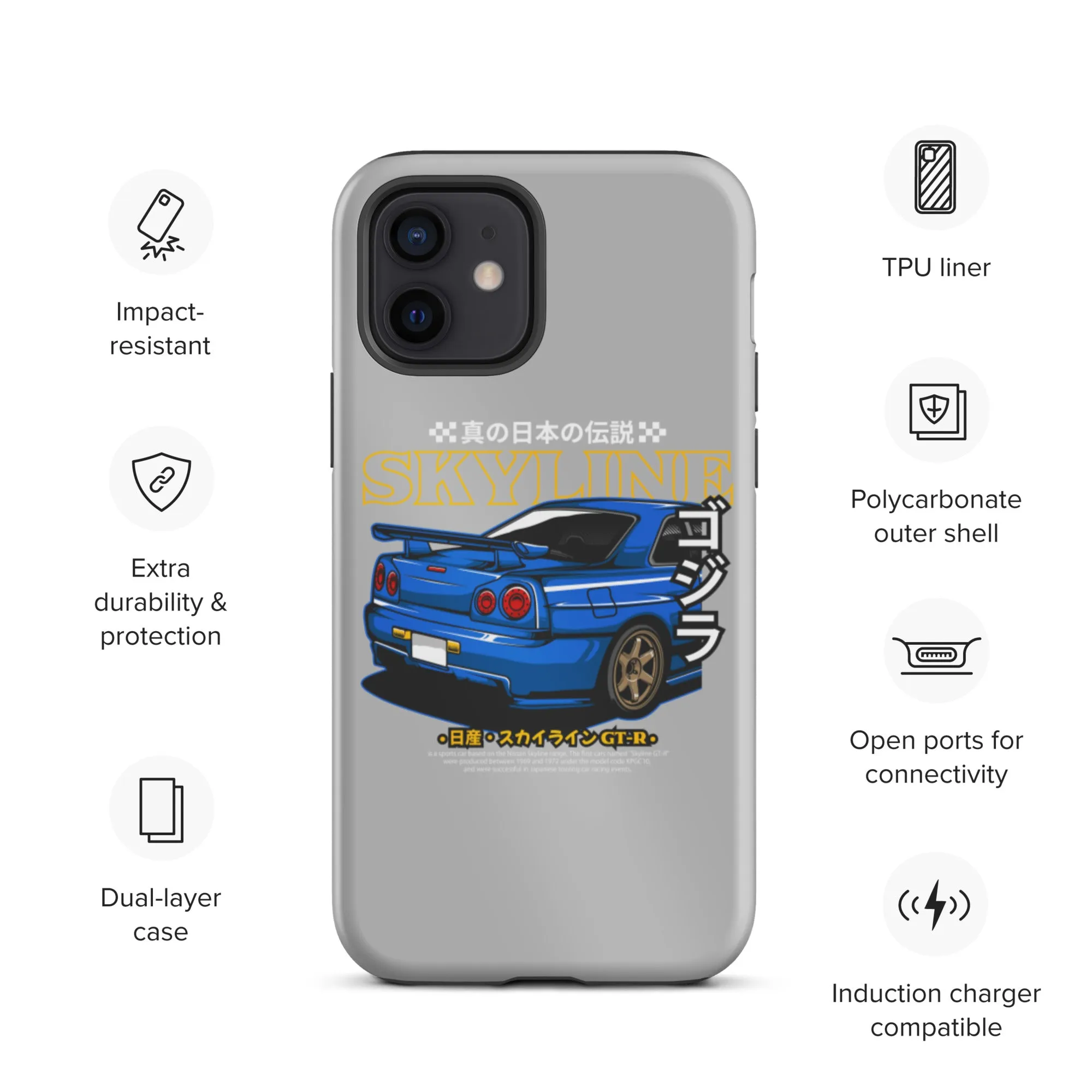 R34 Skyline Artwork Car Culture iPhone Case