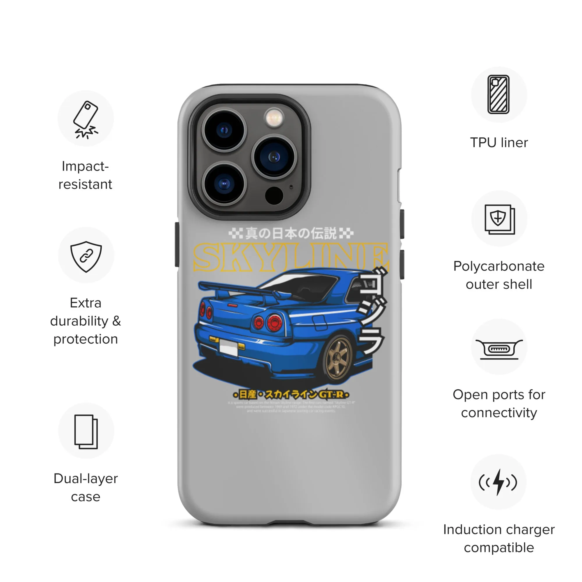 R34 Skyline Artwork Car Culture iPhone Case