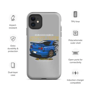 R34 Skyline Artwork Car Culture iPhone Case