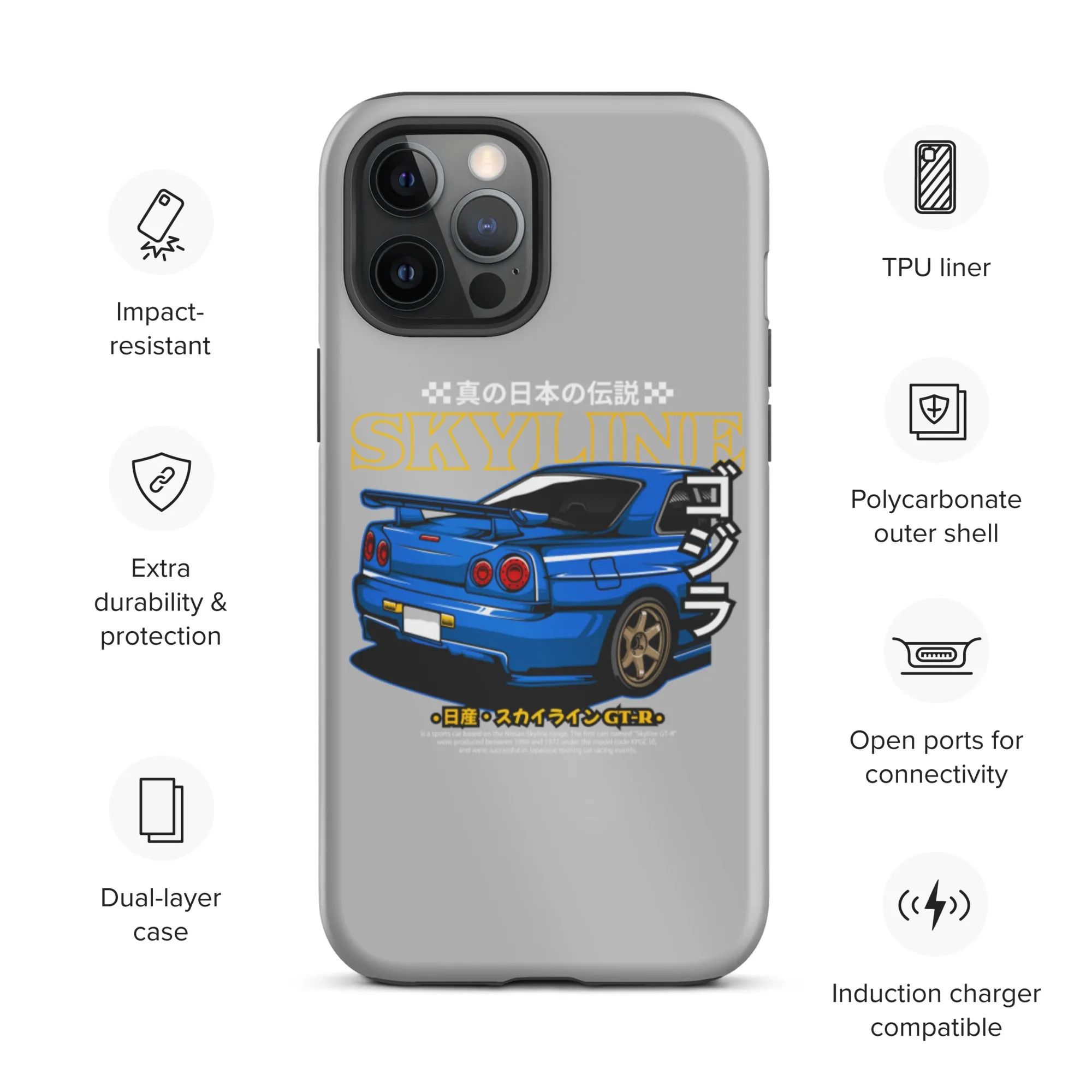 R34 Skyline Artwork Car Culture iPhone Case