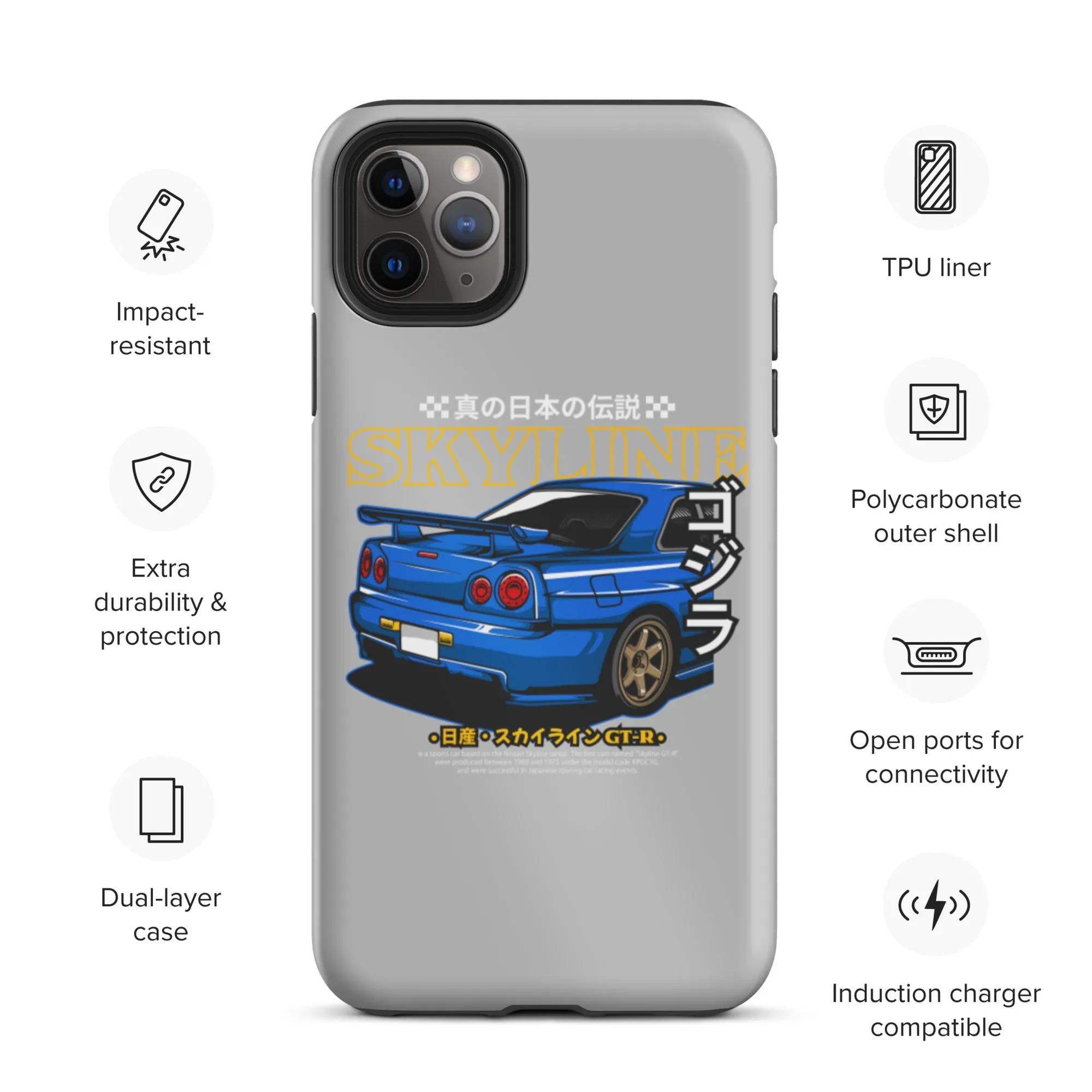 R34 Skyline Artwork Car Culture iPhone Case