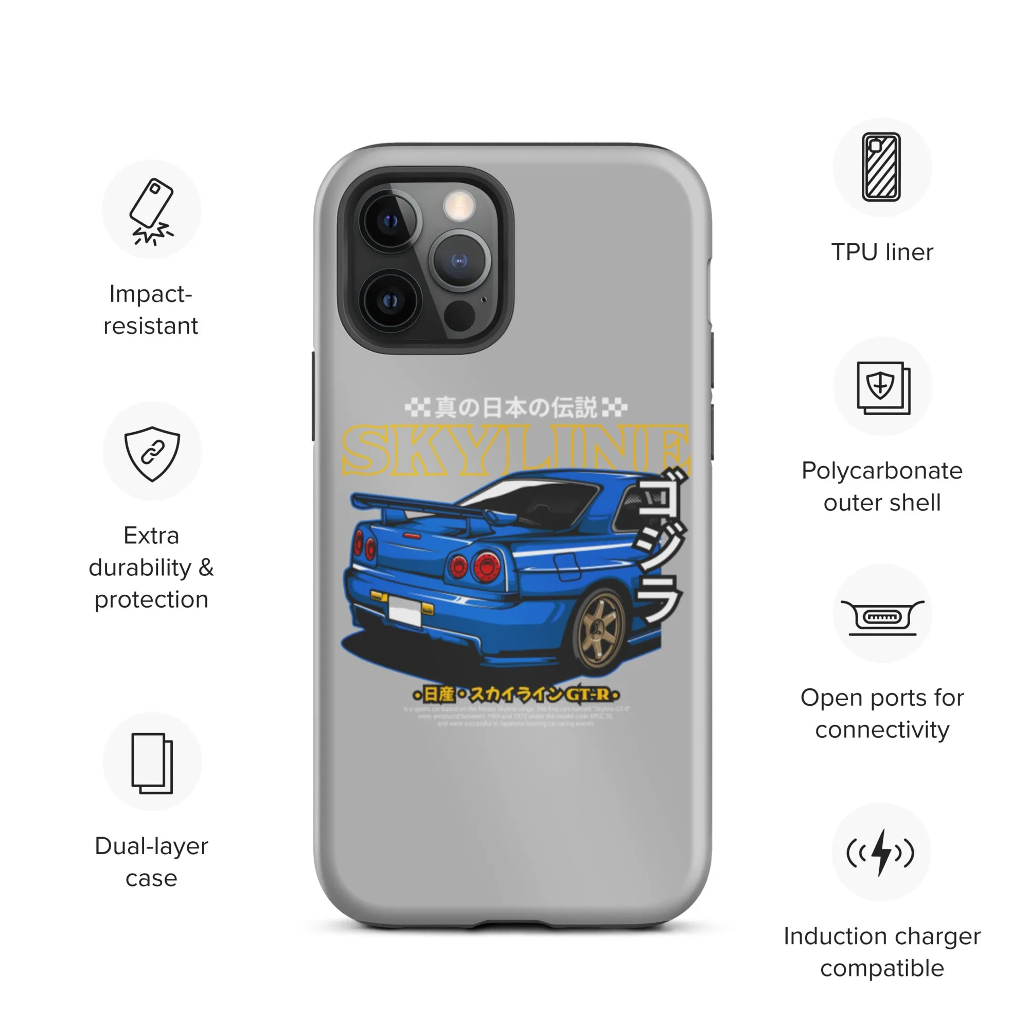 R34 Skyline Artwork Car Culture iPhone Case