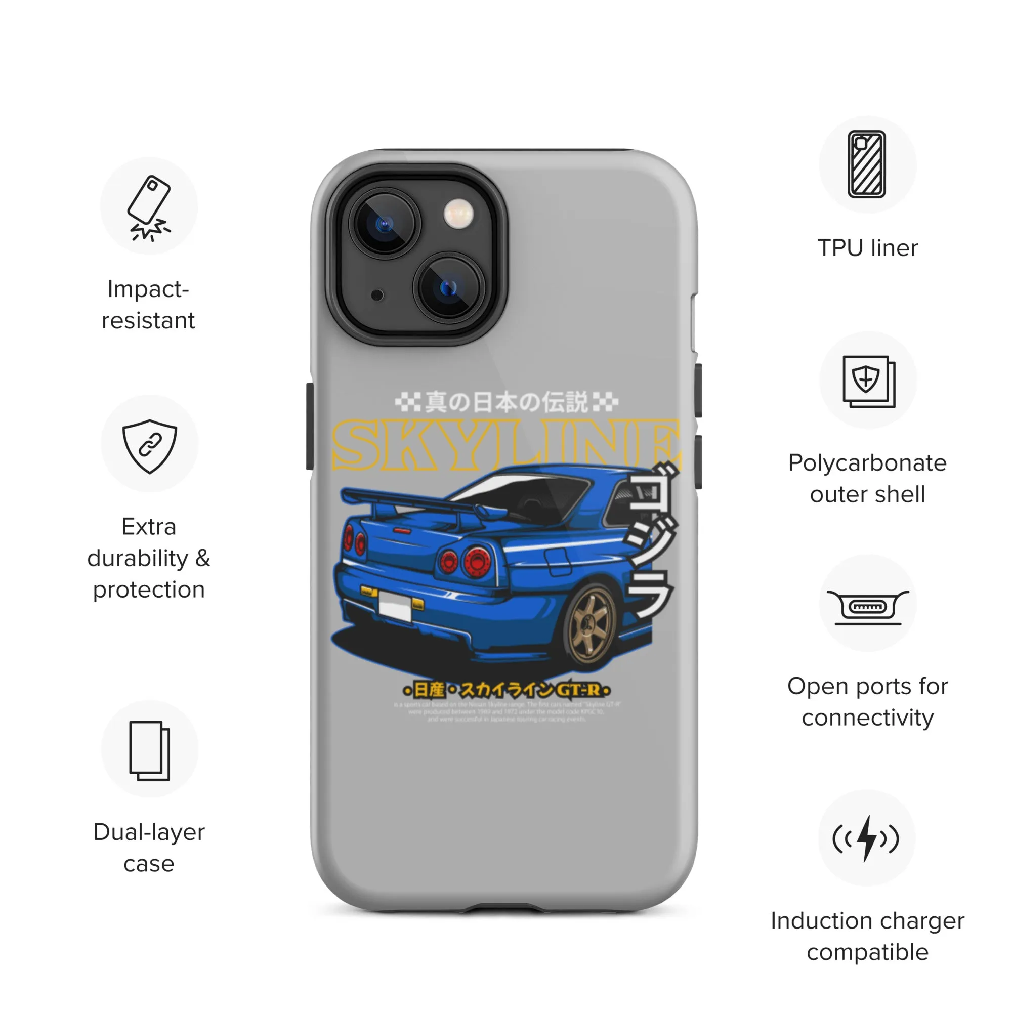 R34 Skyline Artwork Car Culture iPhone Case