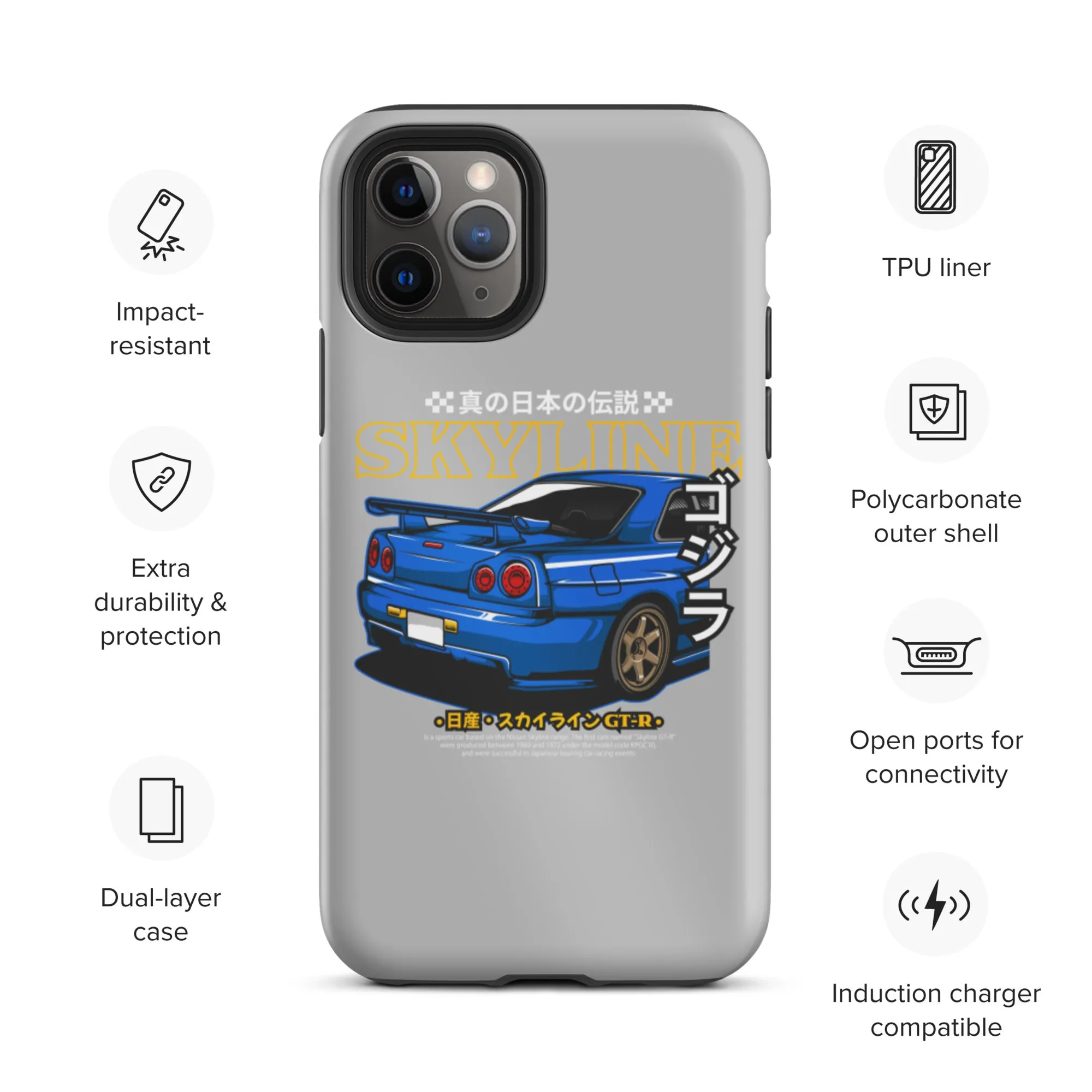 R34 Skyline Artwork Car Culture iPhone Case