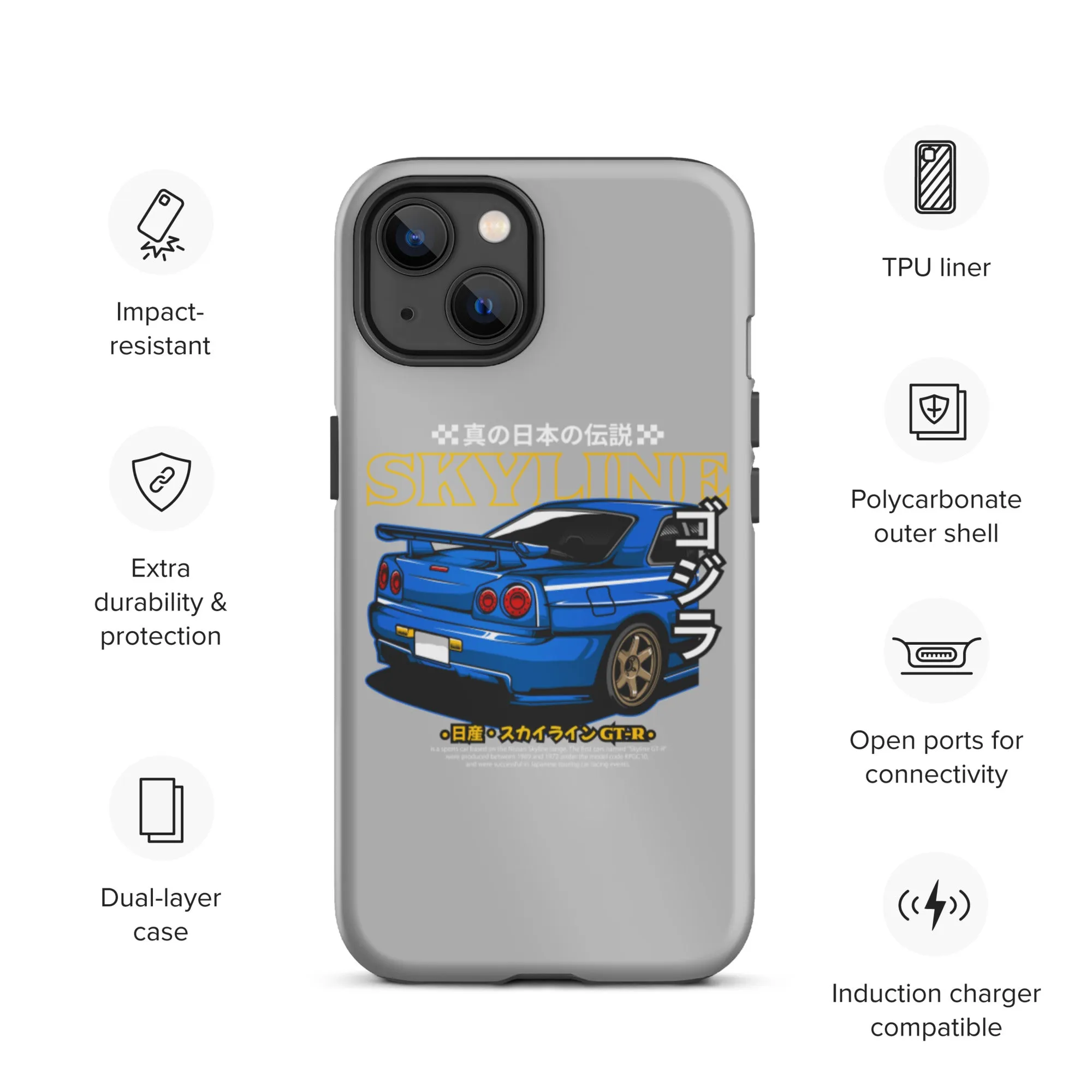 R34 Skyline Artwork Car Culture iPhone Case