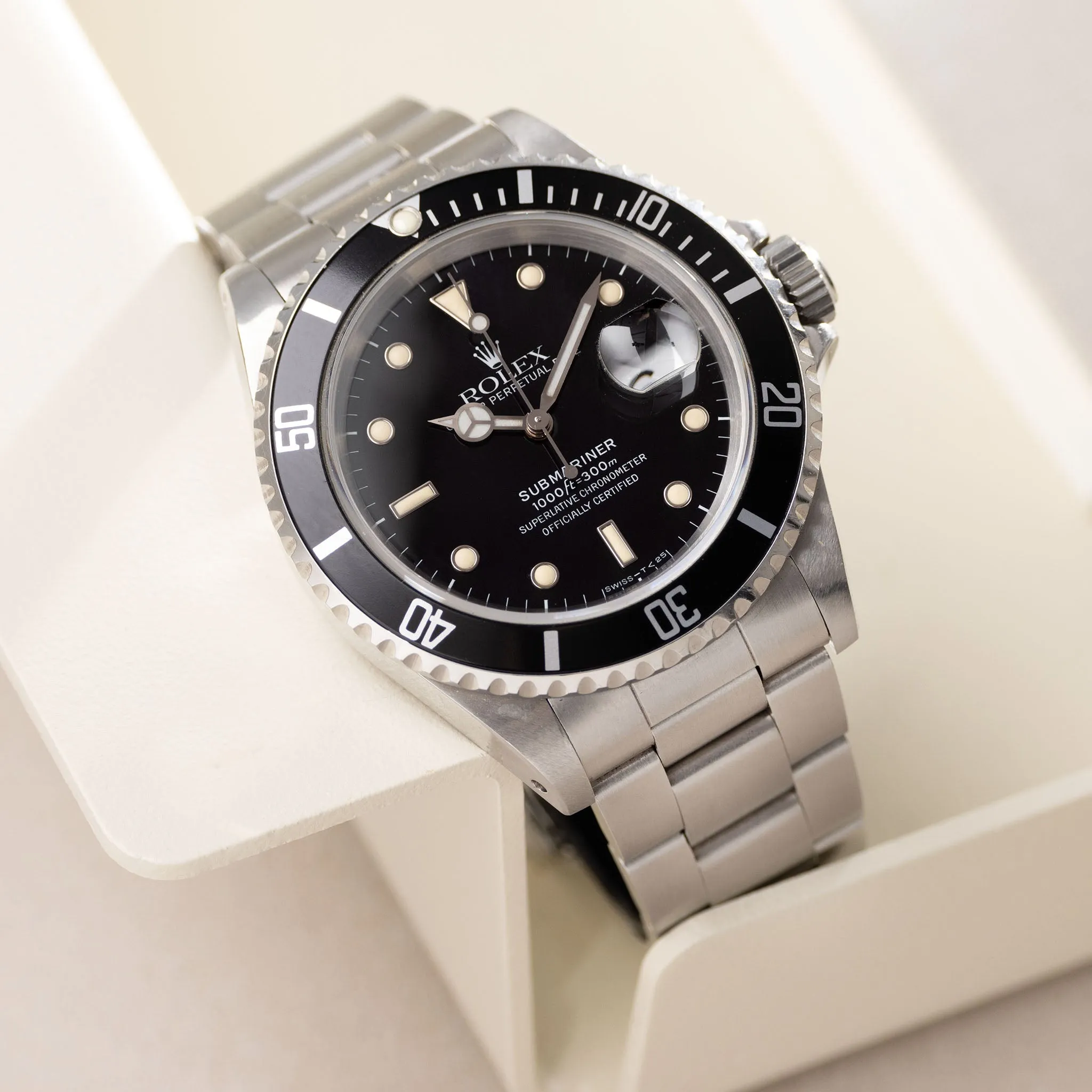 Rolex Submariner Date Tritium Dial Box and Accessories Ref 16610