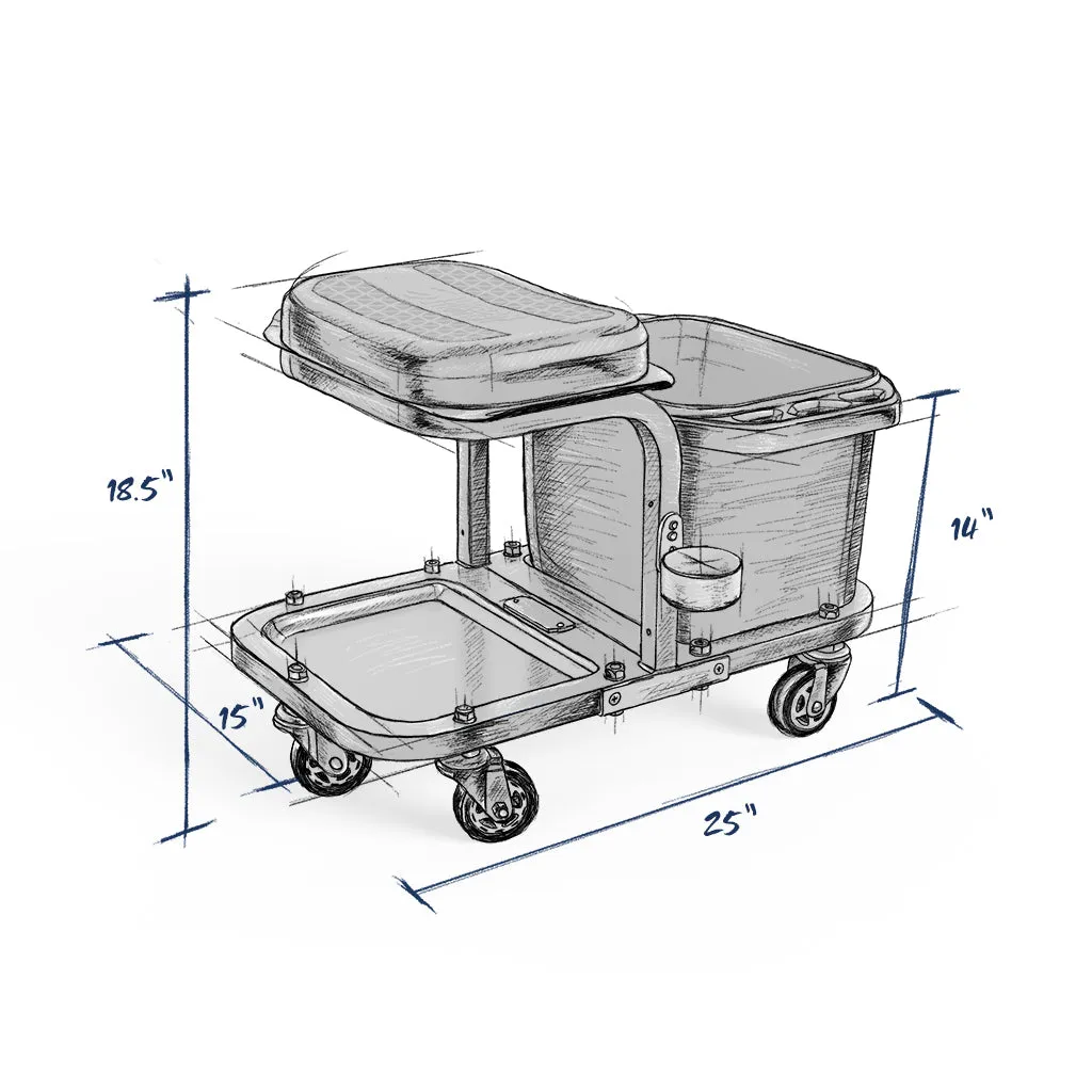 Rolling Car Wash Stool