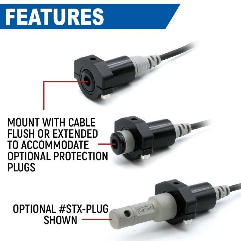 Rugged Radios Single Headset / Helmet STX STEREO Jack - Bar Mount