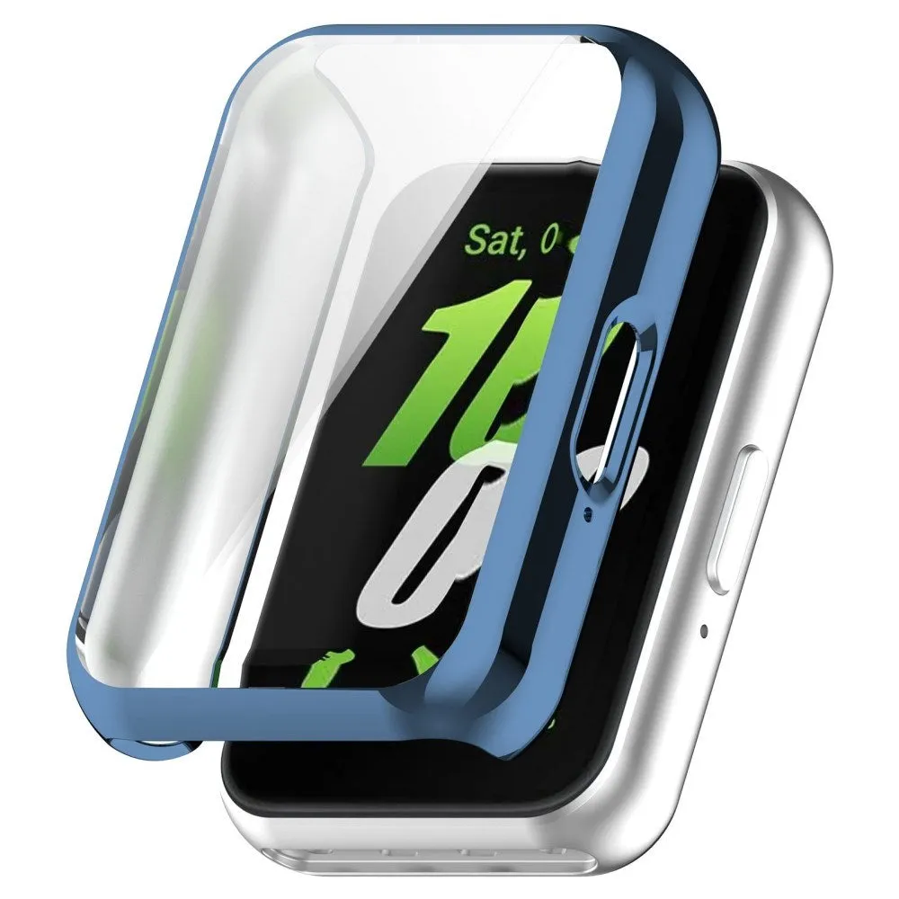 Samsung Galaxy Fit3 Plastik Cover m. Indbygget Skærmbeskytter - Blå