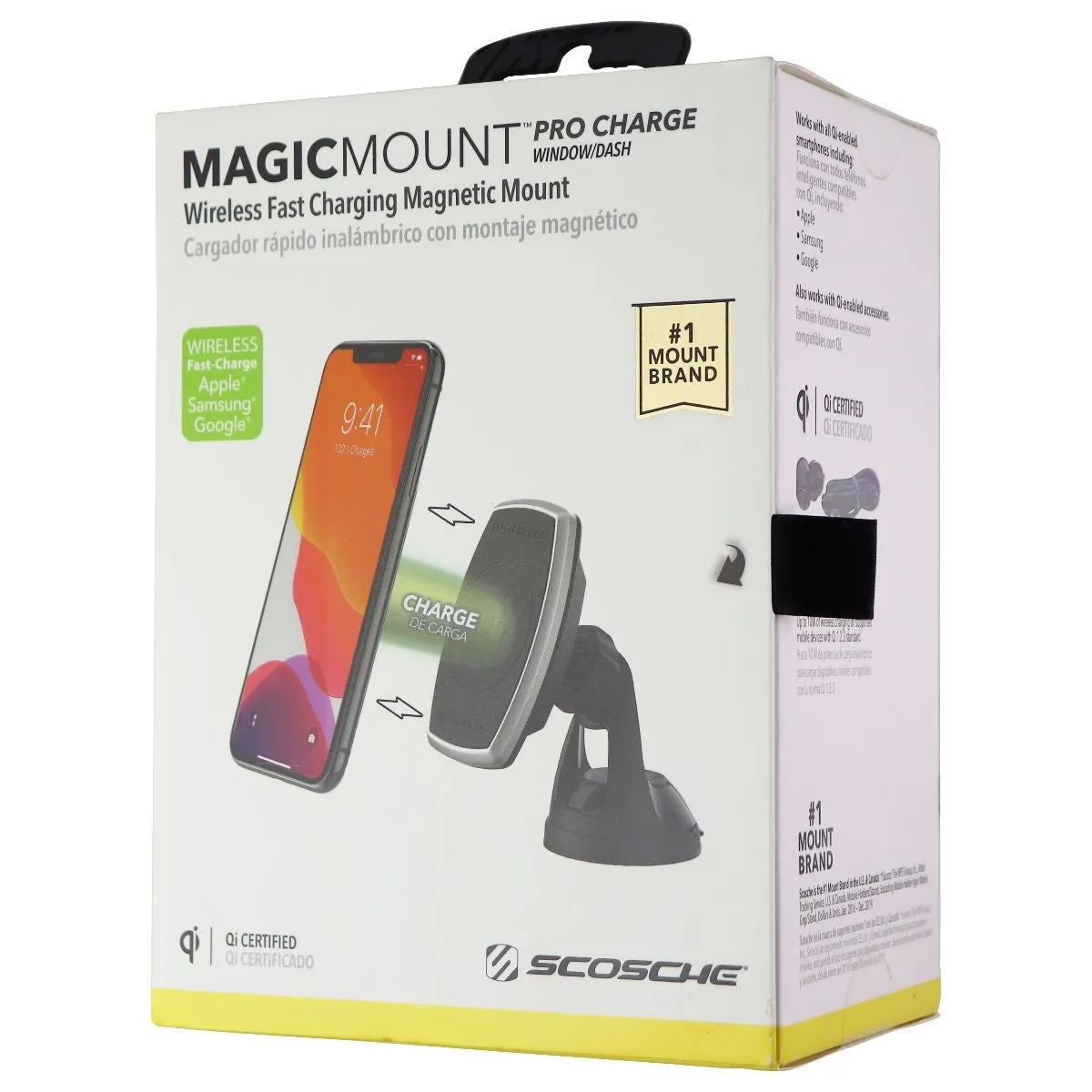 Scosche MagicMount Pro Charge Wireless Fast Charging Car Mount