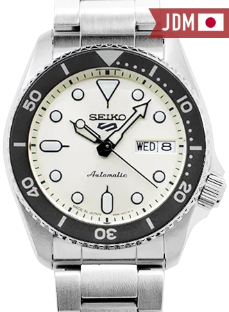 Seiko 5 Sports “Sports Style” 38mm Champagne White Ref. SBSA227