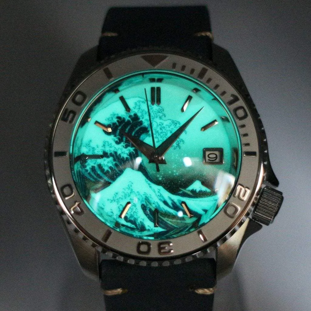 SEIKO 5 Sports SRDP55K1 The Great Wave off Kanagawa Mod #1