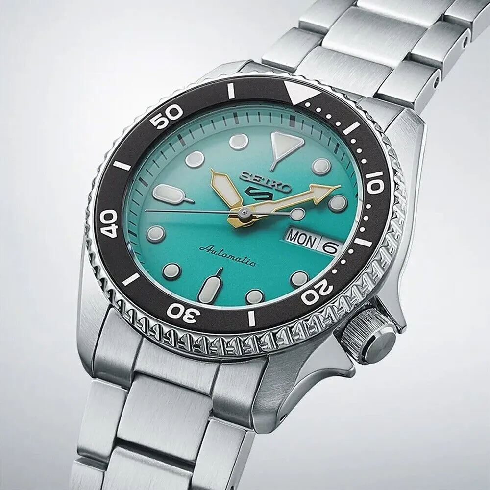 Seiko 5 Sports SRPK33 10 ATM Water Resistant 38.0mm Vibrant Green Dial Automatic Men's Watch