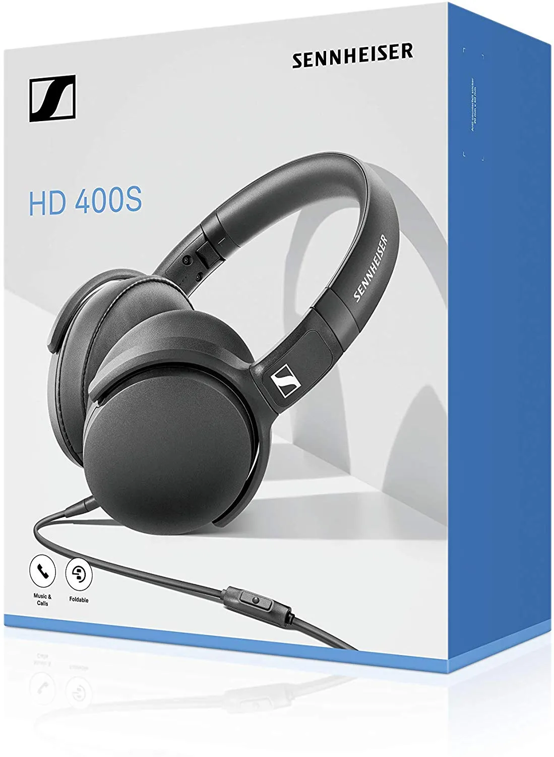 Sennheiser HD 400S Closed Back, Around Ear Headphone with One-Button Smart Remote on Detachable Cable