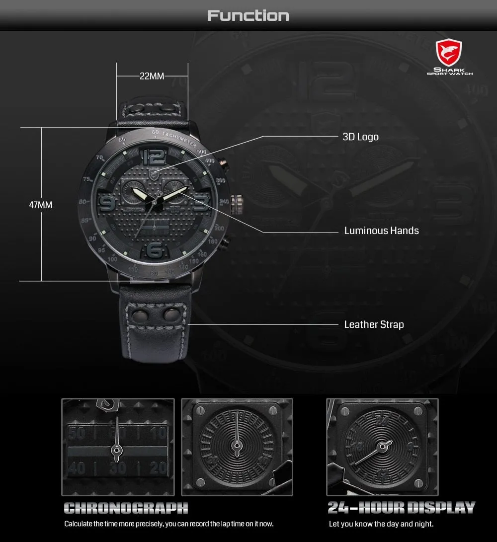 SHARK Longfin Army style Sports Chronograph Watch