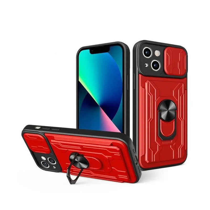 Shockproof Mobile Phone Cover w/- Camera Protection for iPhone XS Max Red