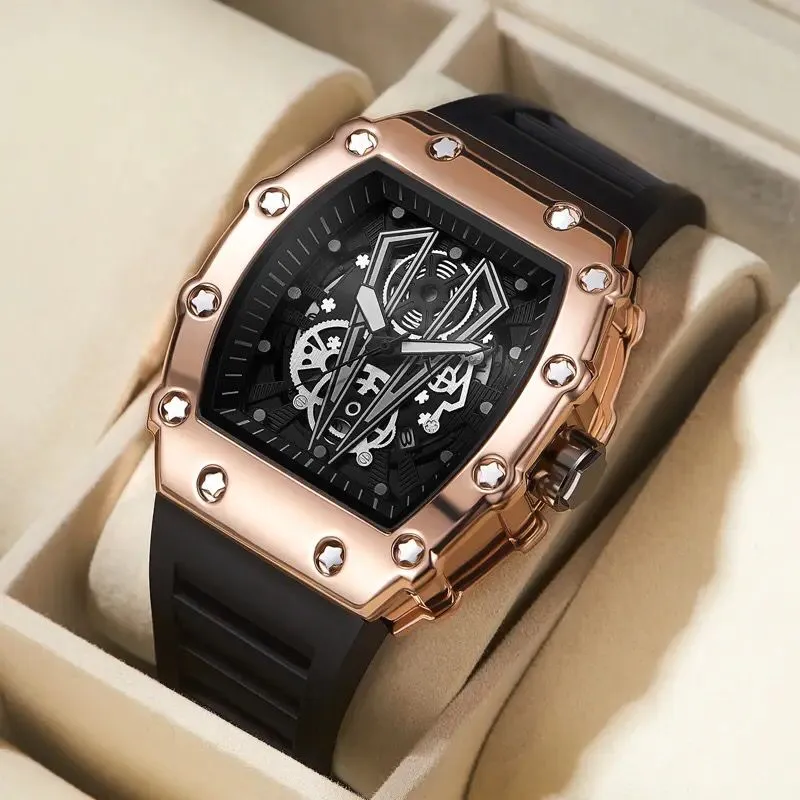 Skeleton Dial Sports Watch Men S4843568