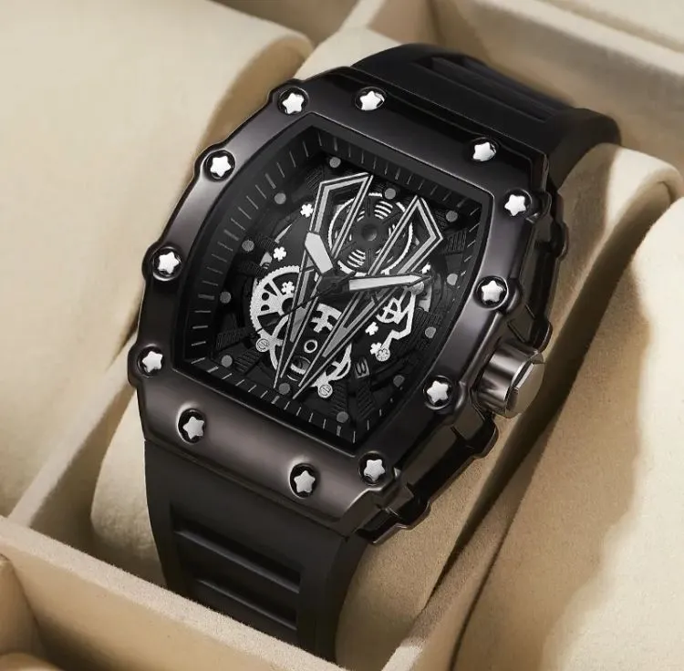 Skeleton Dial Sports Watch Men S4843568