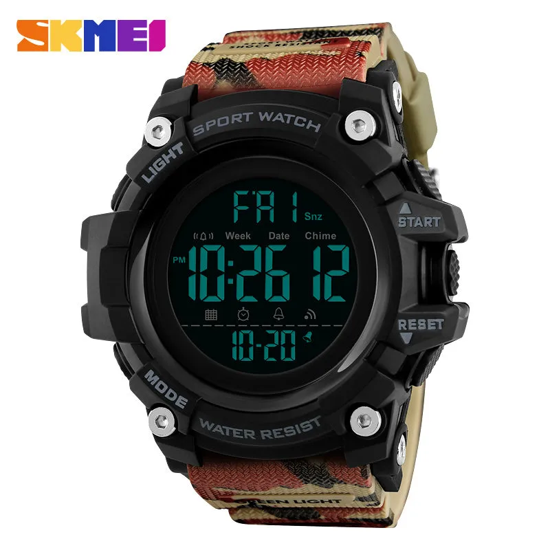 SKMEI Outdoor Sport Smart Watch Men Bluetooth Multifunction Fitness Watches 5Bar Waterproof Digital Watch reloj hombre 1227/1384