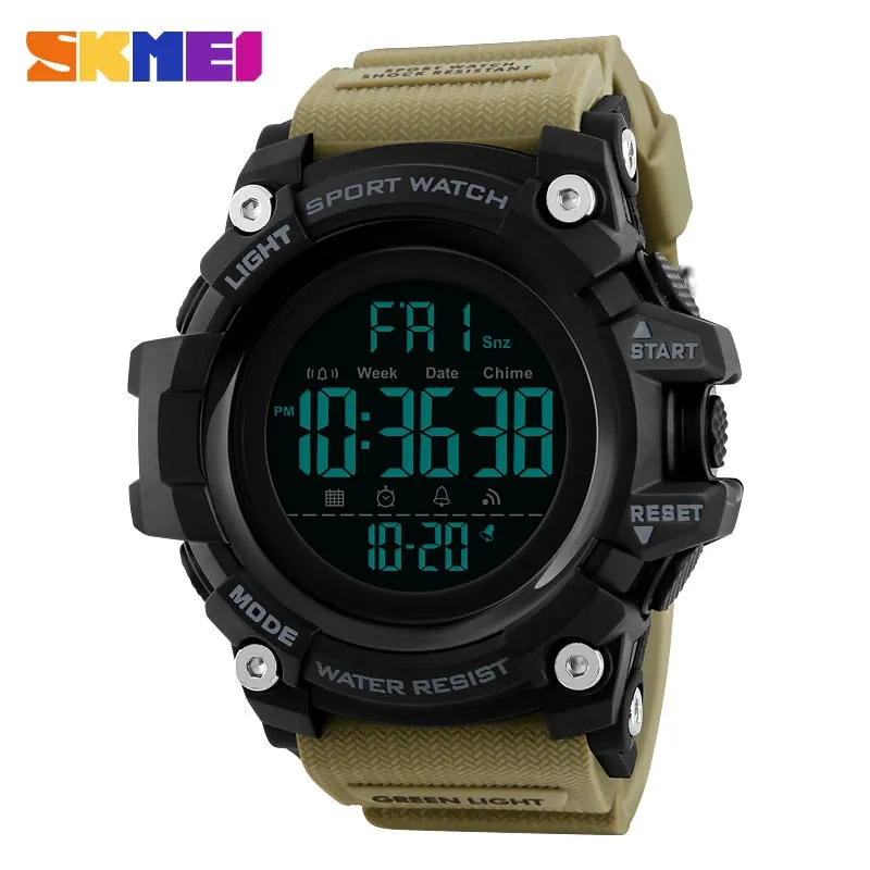 SKMEI Outdoor Sport Smart Watch Men Bluetooth Multifunction Fitness Watches 5Bar Waterproof Digital Watch reloj hombre 1227/1384