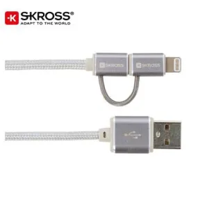 SKROSS 2in1 Charge'n Sync Cable – Steel Line