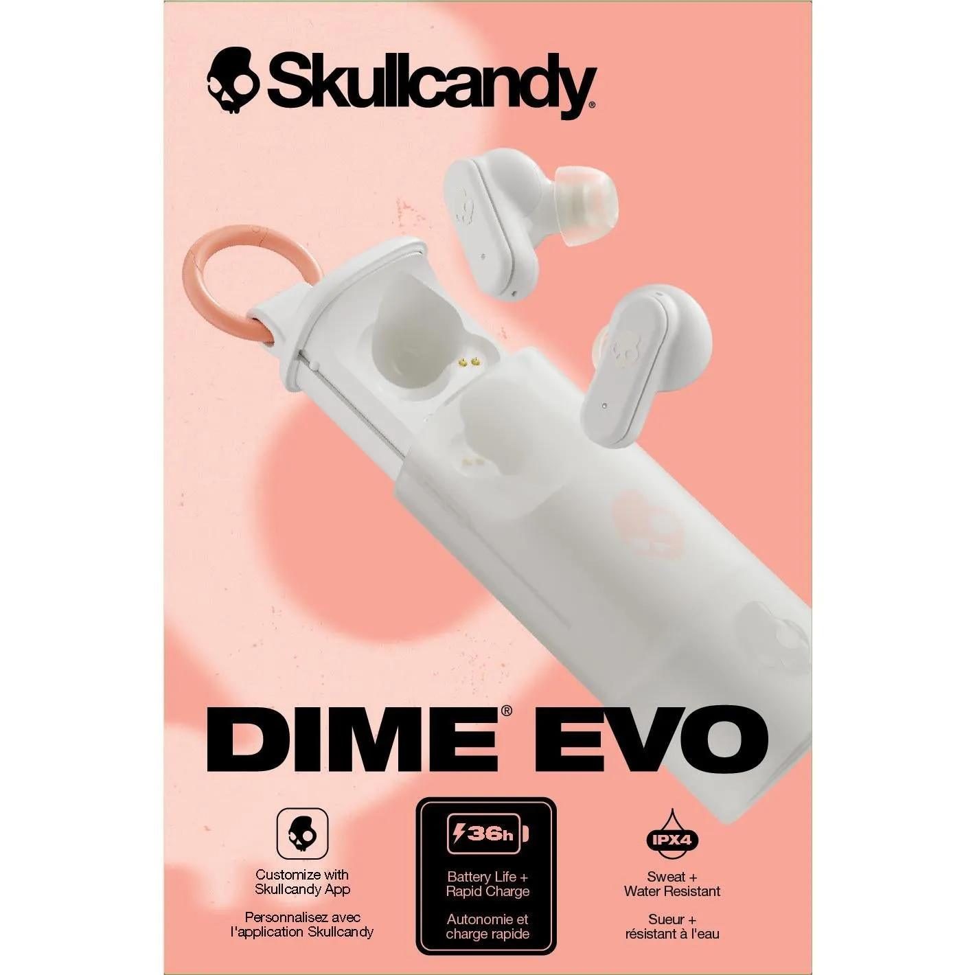 Skullcandy Dime Evo TWS In-Ear Headphones (Bone Orange)