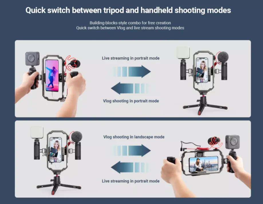 SmallRig Professional Phone Video Rig Kit Perfect for Vlogging and Live Streaming | Model - 3384