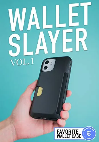 Smartish iPhone 12/12 Pro Wallet Case - Wallet Slayer Vol. 1 [Slim   Protective] Credit Card Holder (Silk) - Black Tie Affair