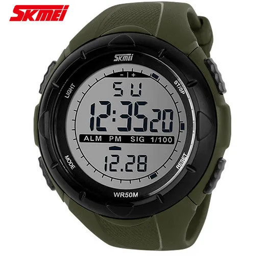 Sports Military Watches LED Digital Man Brand Watch, 5ATM Dive Swim Dress Fashion Outdoor Men Boys Wristwatches