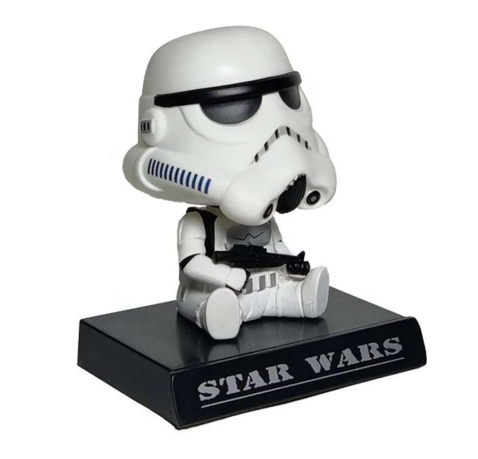 Star Wars | Storm Trooper Bobblehead | With Mobile Holder For Cars | 13 Cm |