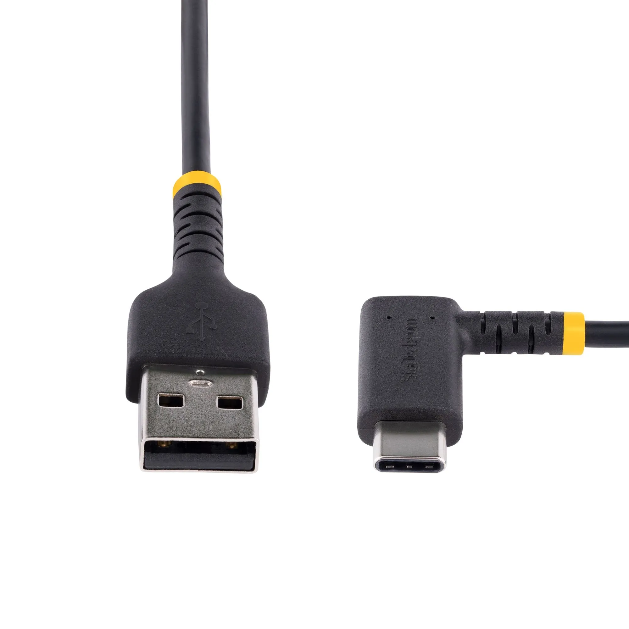 Startech.Com 3Ft (1M) Usb A To C Charging Cable Right Angle, Heavy Duty Fast Charge Usb-C Cable, Usb 2.0 A To Type-C, Du