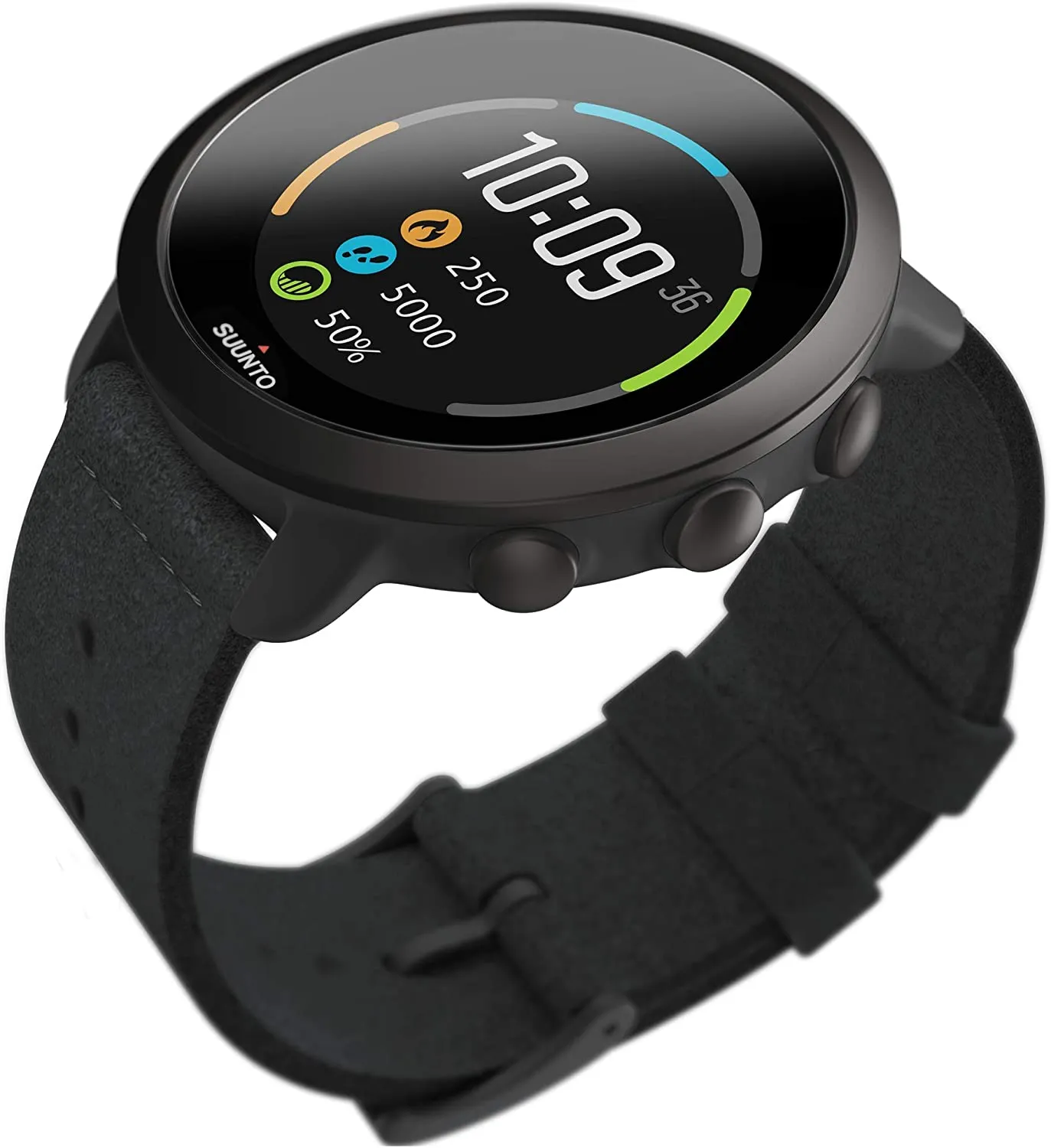 Suunto 3 All Black Durable Sports GPS Watch with Adaptive Training Guidance (SS050617000)