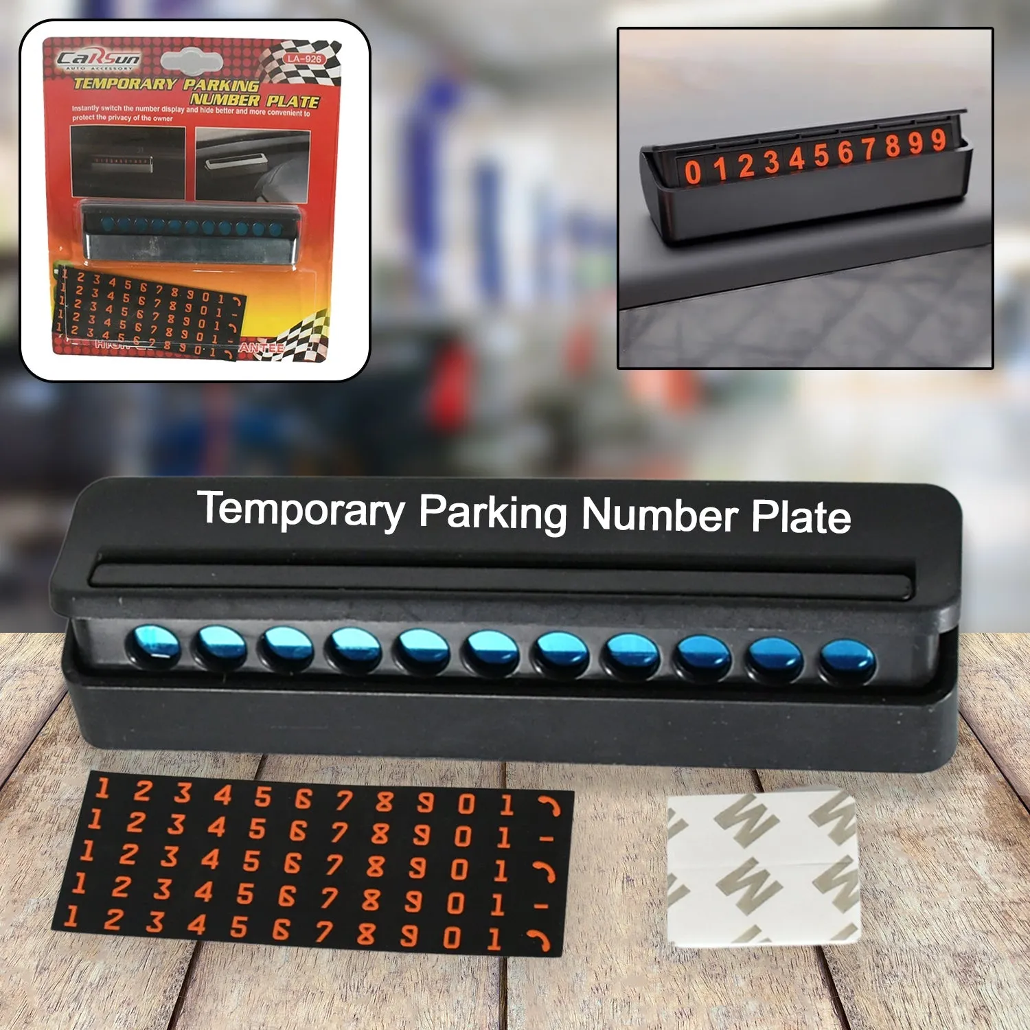 Temporary Car Parking Mobile Number Display with Magnetic Numbers Stickers,Car Parking Magnetic Mobile/Telephone Number Plate (1Pc)  