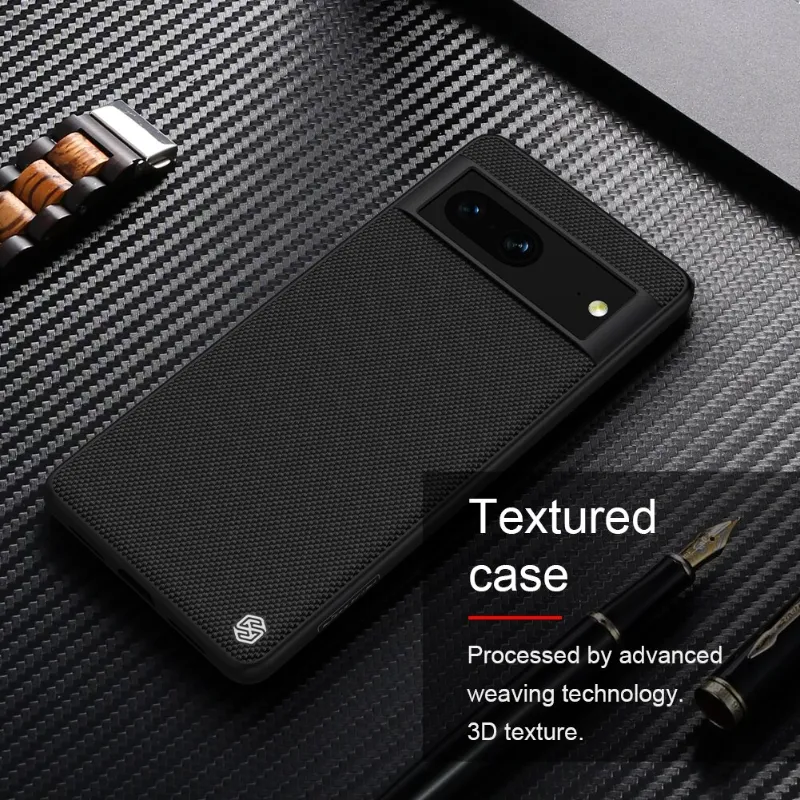 Textured Nylon Fiber Soft TPU Phone Case For Google Pixle 6A