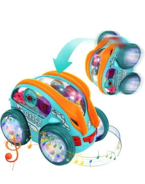 TIPPER STUNT CAR - MUSICAL TIPPER CAR WITH LIGHTS AND MUSIC - PLAYMASTER TOYS