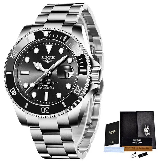 Top Brand Luxury Fashion Diver Watch Men 30ATM