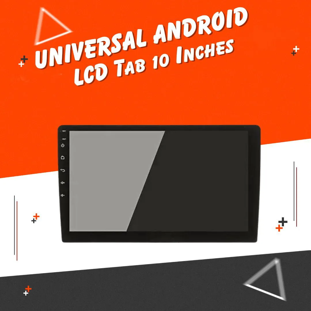 Universal Android LCD Tab Black 10 Inches (Without Wiring And Main Grip)