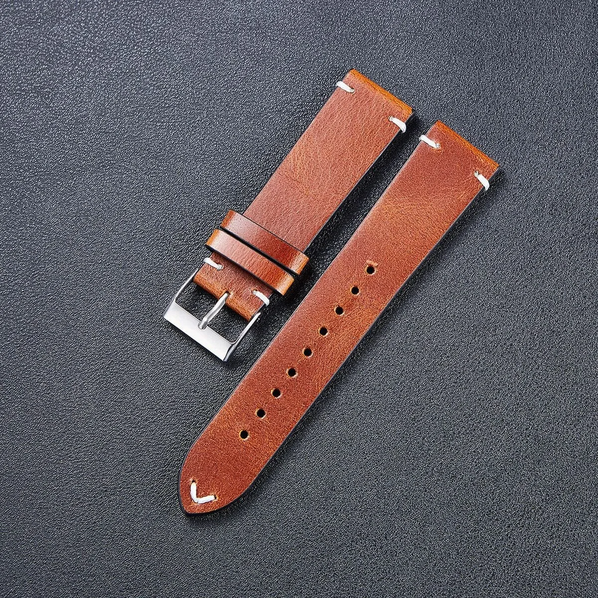 Vintage Oiled Leather Watch Straps Compatible with the 3Plus Vibe Smartwatch