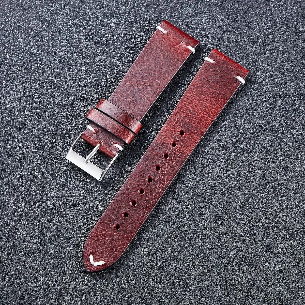 Vintage Oiled Leather Watch Straps Compatible with the 3Plus Vibe Smartwatch